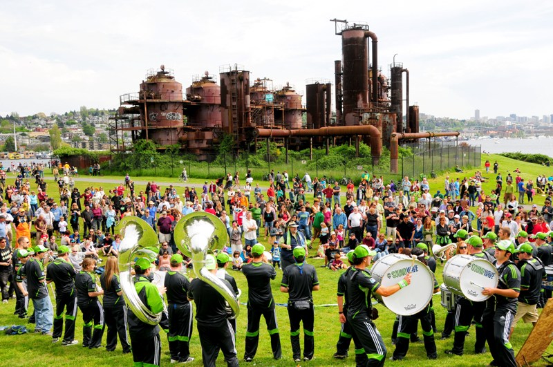 It got pretty loud at Gasworks on Saturday with Honk Fest, a