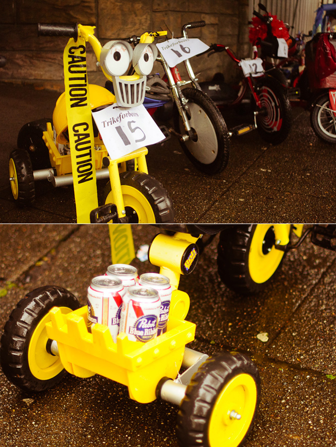 On a rainy Sunday, Trike for Beers 2011 - a fundraiser for
