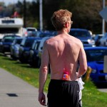 No pocket for sunscreen?  No problem.