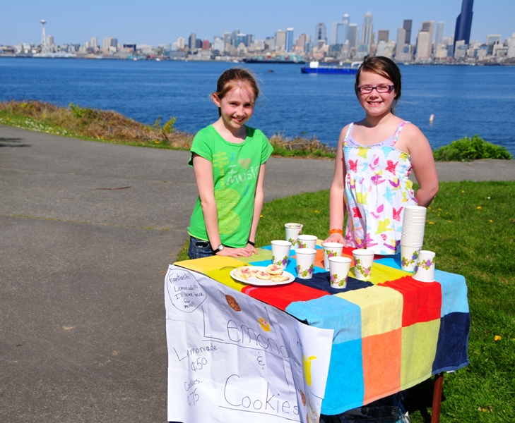 Lemonade and cookie stand.