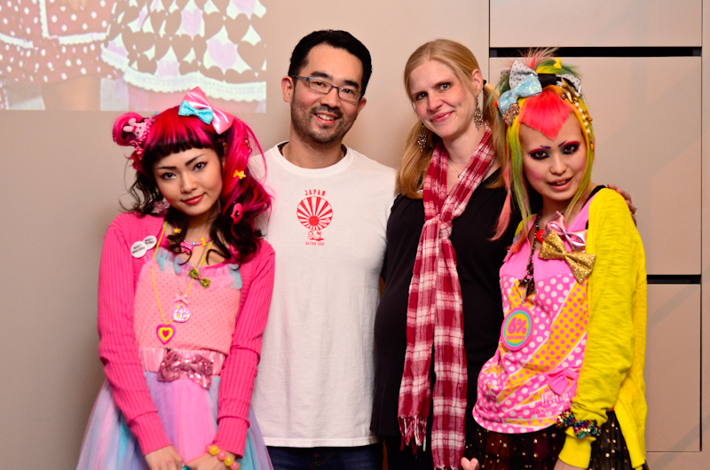 Owners of Rock Box with shop girls