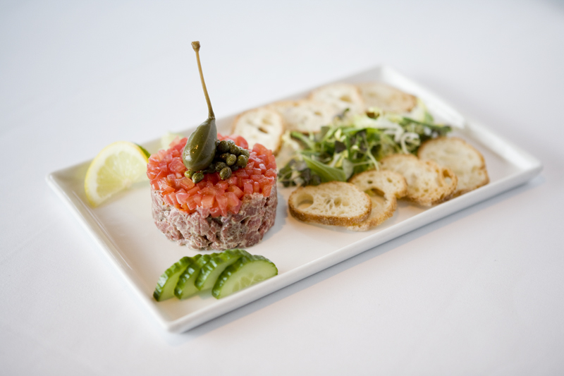 Steak Tartare: Peter CanlisaE™s recipe, made with raw Wagyu tenderloin.