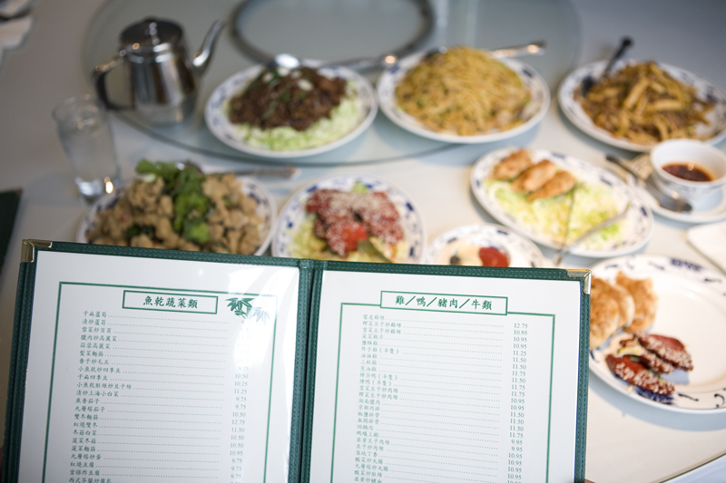 The Chinese menu.