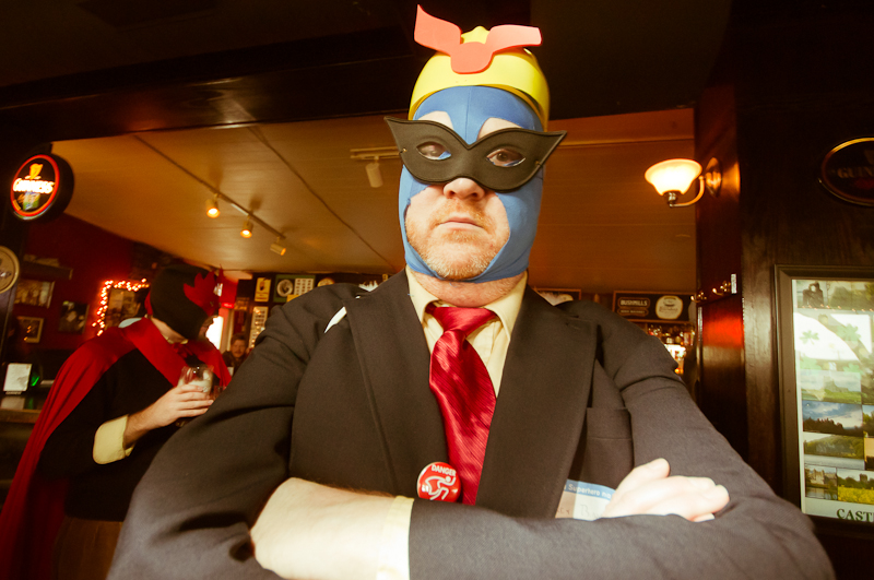 Superhero fans (and some "Real Life Superheroes") converged on Ballad Saturday night