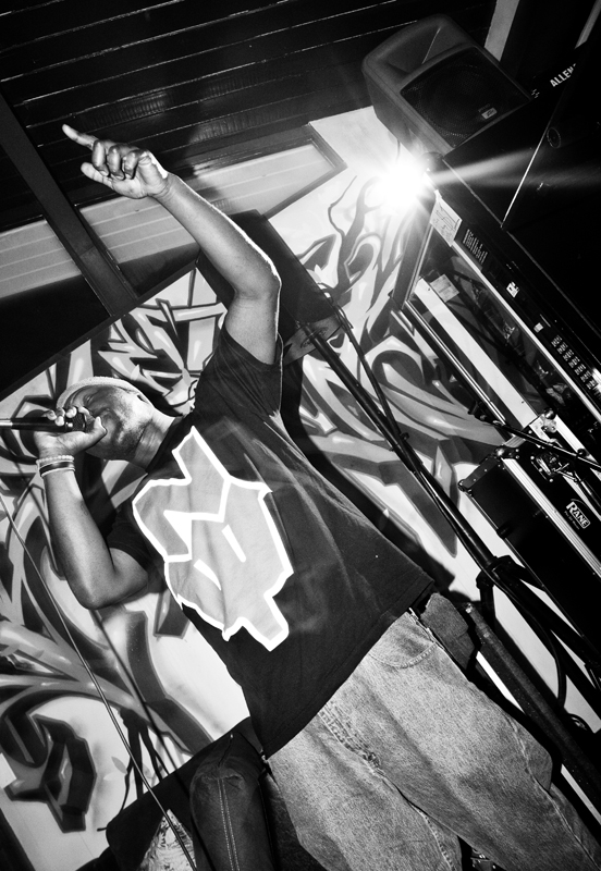 MadShroom MC raps at the Cobra Lounge, a hookah bar on Capitol Hill.