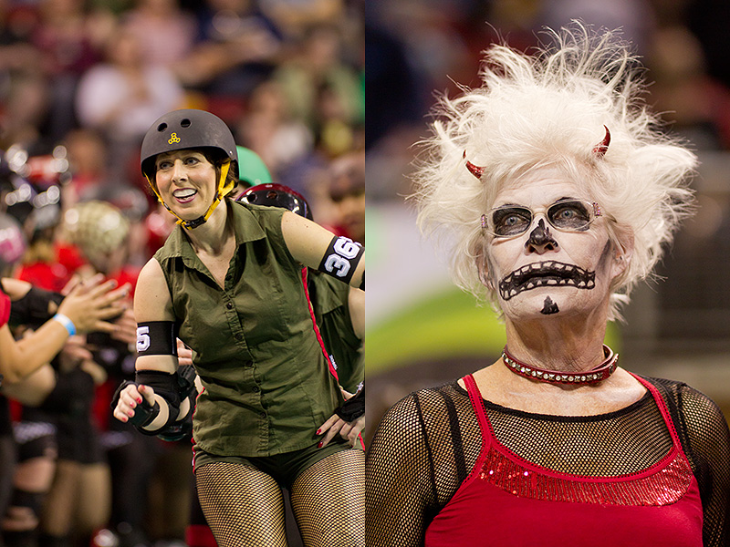 During February, Seattle's own Rat City Rollergirls skated some bouts against Portland's Rose City Rollers.
