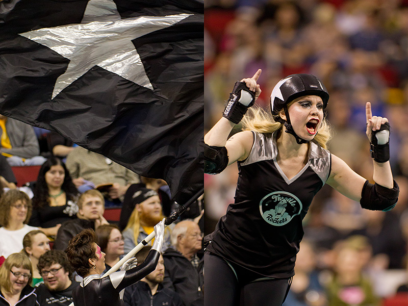 The Throttle Rockets wave their flag and show their pride