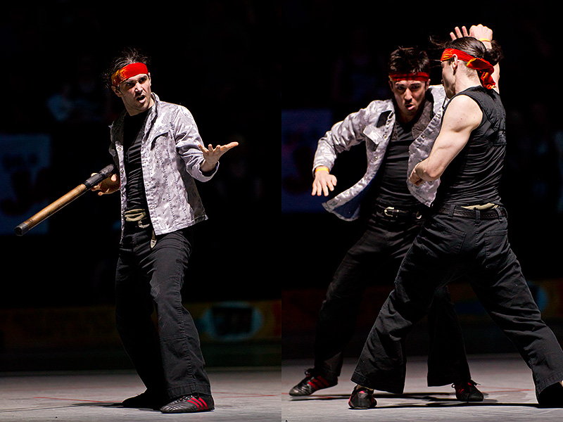 The half time show included an MVP awards ceremony and a juggling/karate act.