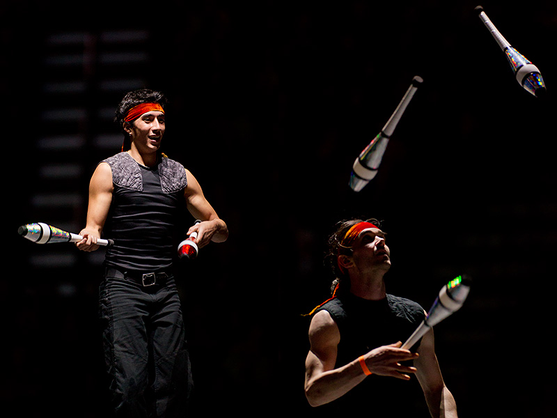 The half time show included an MVP awards ceremony and a juggling/karate act.