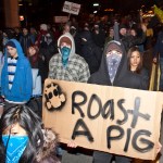 Protesters marching from downtown to Capitol Hill.