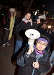 Protest leaders outside the downtown Seattle jail.