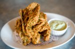 Fried oysters with cilantro aioli