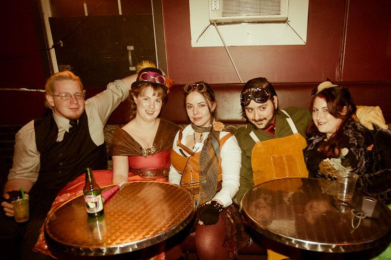 Devotees of the steampunk way o' life gathered together in SODO to