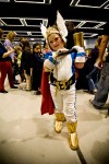 This kid was just one of hundreds who flocked to March's Emerald City Comic Con. Dig the kickers.
