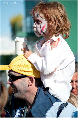 Fremont hosted Seattle's 2nd Annual Red, White, and Dead Zombie Walk, and even the youngest living dead were included.