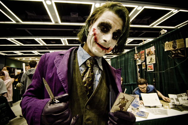 This kid was just one of hundreds who flocked to March's Emerald City Comic Con. Here a young man channels Heath Ledger's Joker.