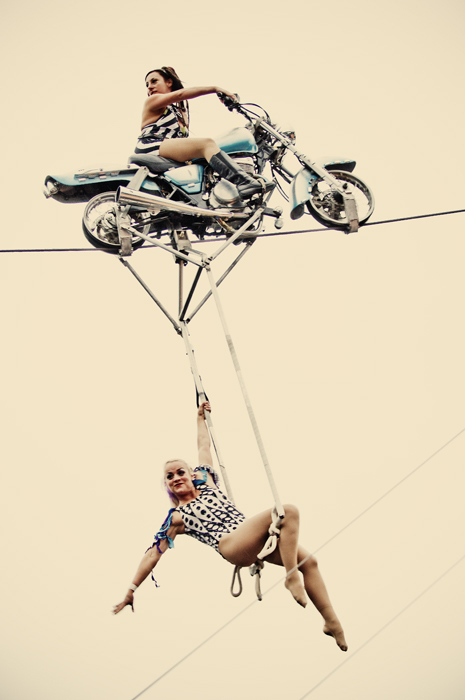 September: Bumbershoot happens whether there's rain or shine. This year, in spite of the rain, some pretty awesome acts and students took place - like this motorcycle thrill ride across a tightrope. The act was performed by the professional women of the Circus Una Motorcycle Thrill Show, so don't try this at home, kids.