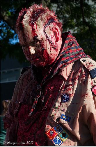 Over 4,000 people participated in July's Red, White, and Blue Zombie Walk.