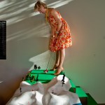 A player at Kirkland's Links Invitational - combining art and golf!