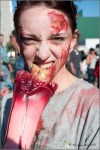 A participant at the Guinness world record-breaking Red, White and Dead zombie walk in July.