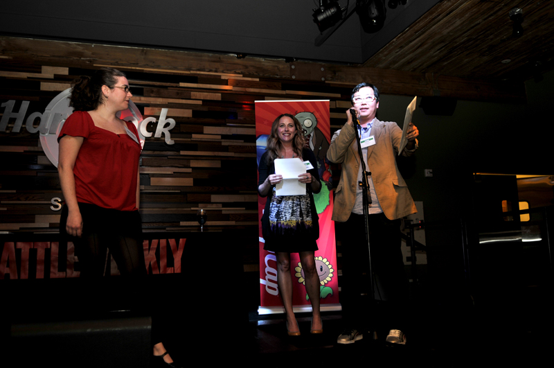 Ben Huh, CEO of the beloved Cheezburger Network, accepts his Seattle Weekly Best of the Web 2010 award for Most Shameless Self-Promoter. His Speech: Me, me, me, me, me.