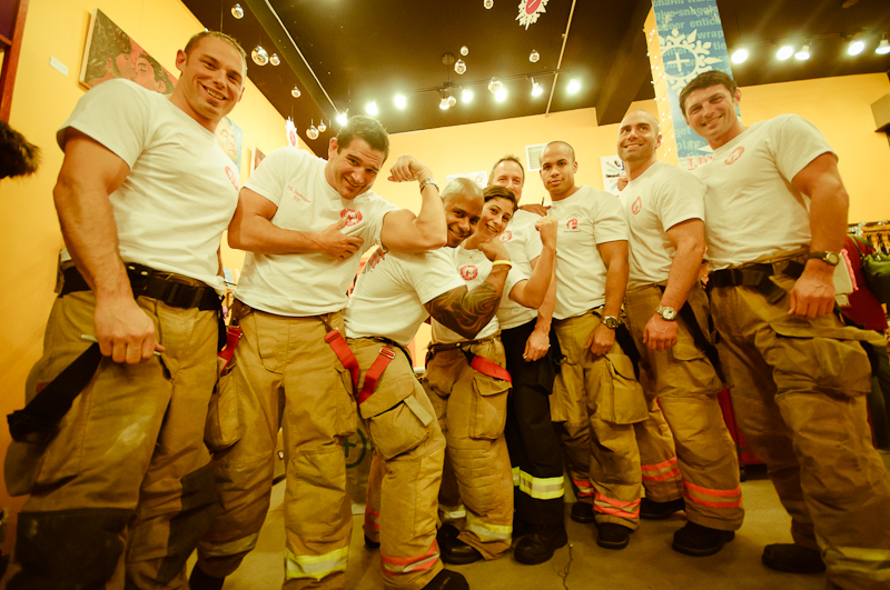 Sexy firemen converged on Capitol Hill last night to shill sexy pics