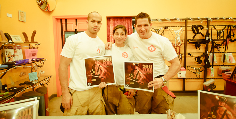 Sexy firemen converged on Capitol Hill last night to shill sexy pics