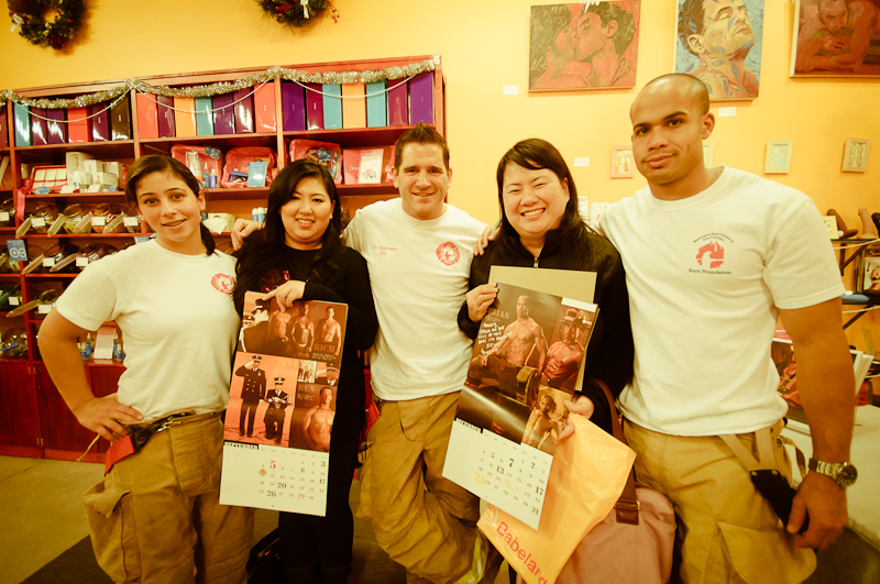 Sexy firemen converged on Capitol Hill last night to shill sexy pics