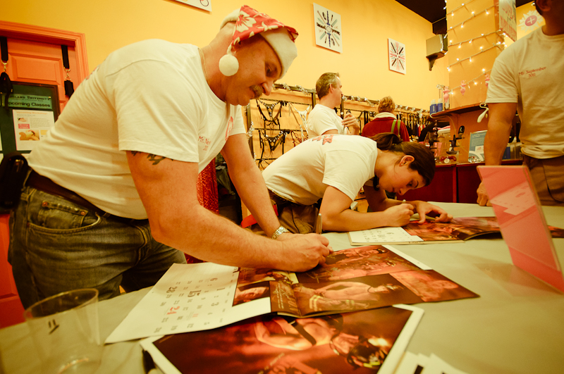 Sexy firemen converged on Capitol Hill last night to shill sexy pics