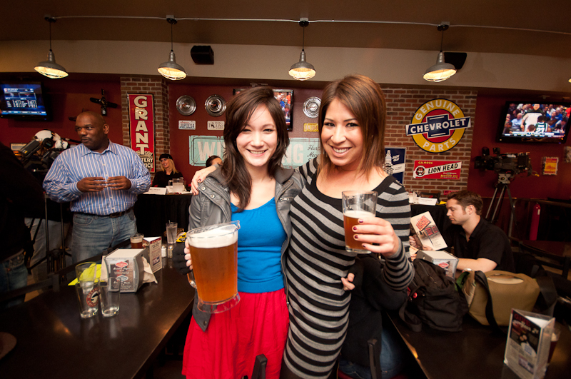 Erin and Erika prepare to throw down (hopefully, not up).