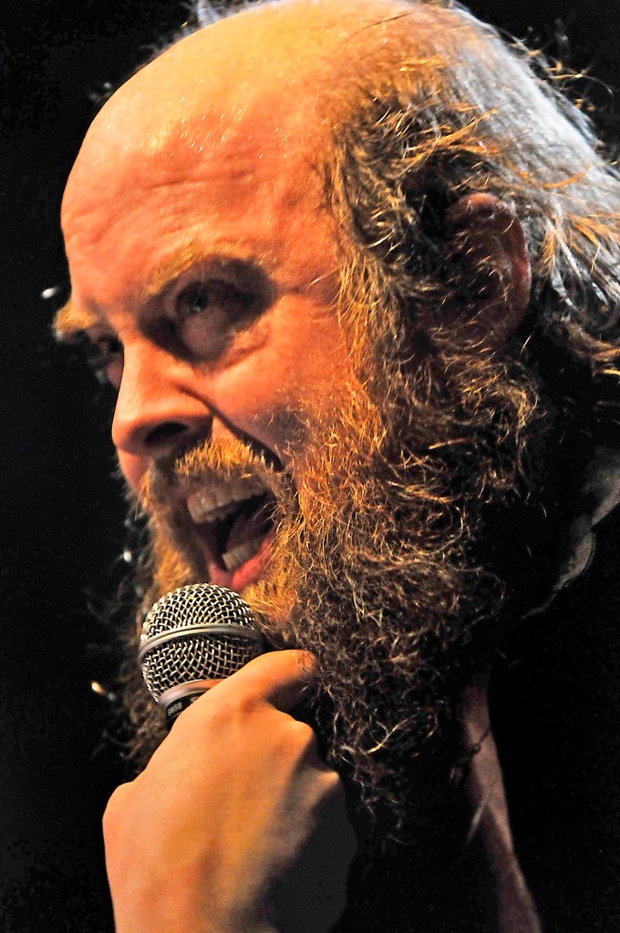 Les Savy Fav frontman Tim Harrington begins the band's performance at Neumos on Capitol Hill on Saturday Evening Dec. 5, 2010, in Seattle.