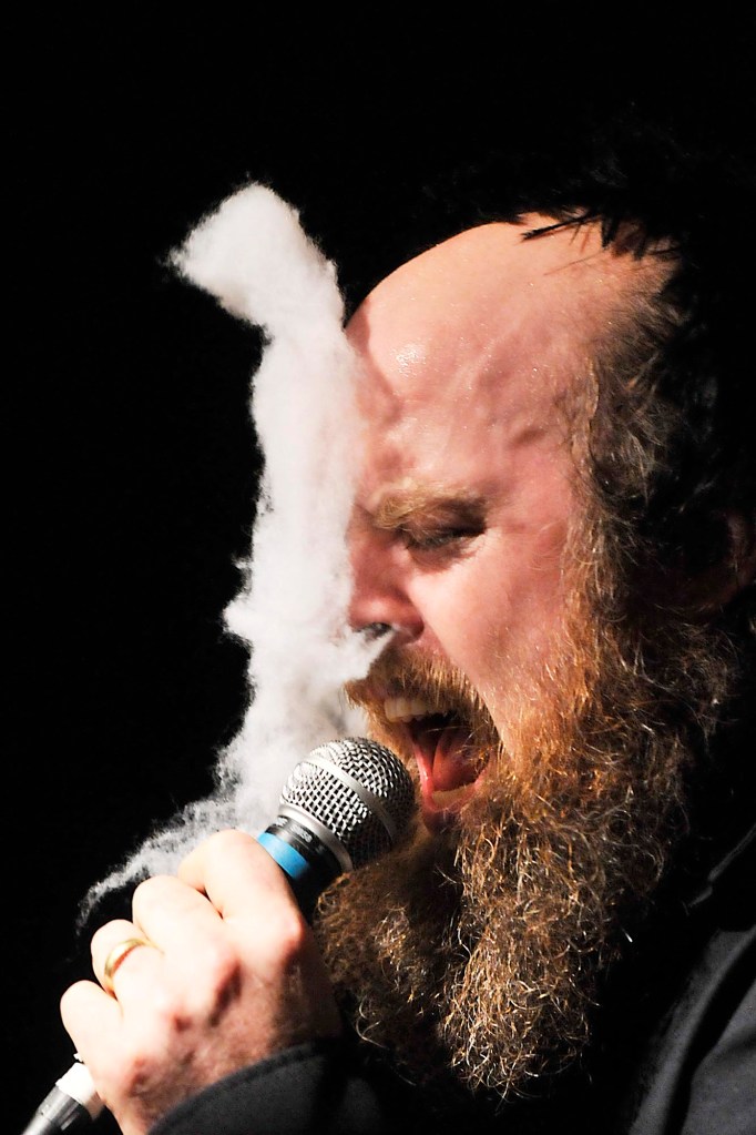 Les Savy Fav frontman Tim Harrington energizes the crowd during the beginning of thier set at Neumos on Capitol Hill on Saturday Evening Dec. 5, 2010, in Seattle.