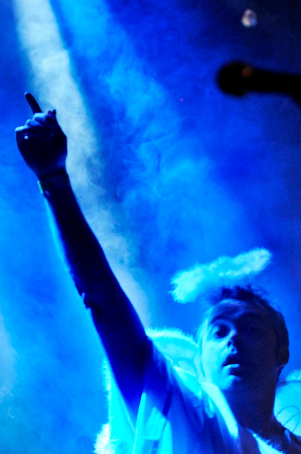 Steel Tigers of Death guitarist Micheal Deth (Mike Grigg) of Seattle entertains a packed crowd at Neumos on Capitol Hill on Saturday Evening Dec. 5, 2010, in Seattle. SToD and Absolute Monarchies opened for the New York City band Les Savy Fav.