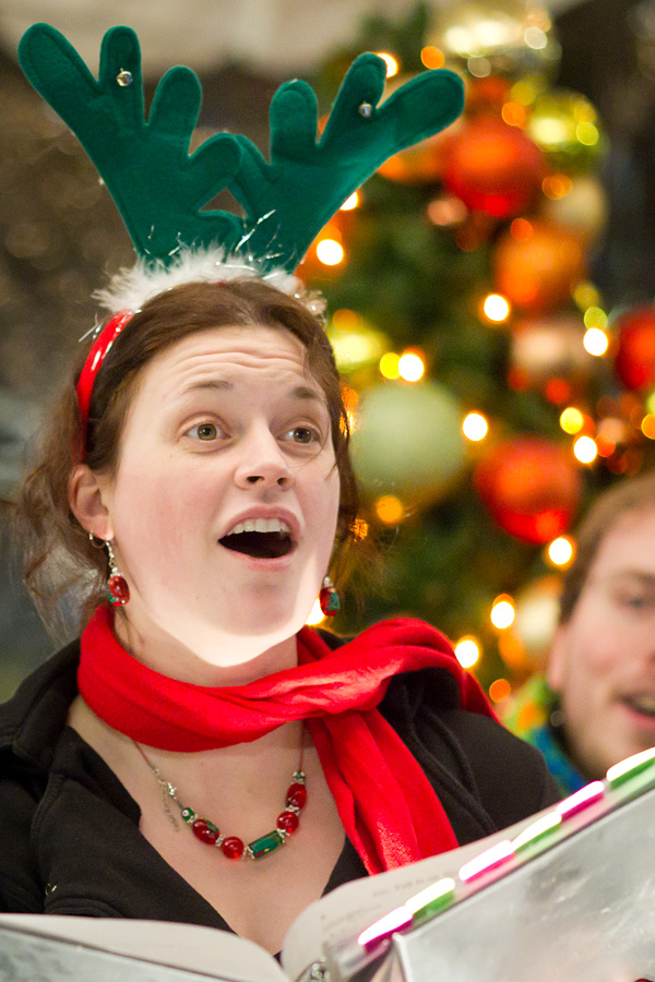 After the main event, the costume contest, carolers took to the stage to provide a musical conclusion to the evening.