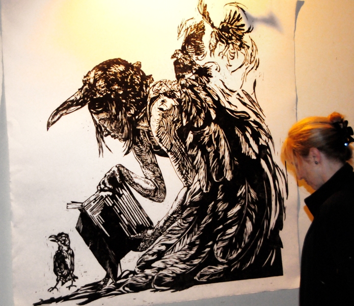 Woodblock and linoleum prints by Jameson Hubbard at Georgetown Arts and Cultural Center