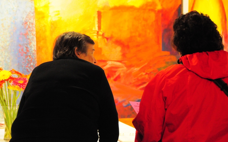 Also in the Rainier Brewing building were paintings by Mary Tudor (left)