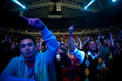 The crowd inside KeyArena