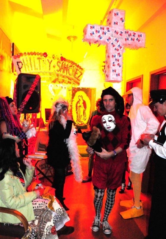 Guests mingle in the Philthy Sanchez Karaoke Bar.