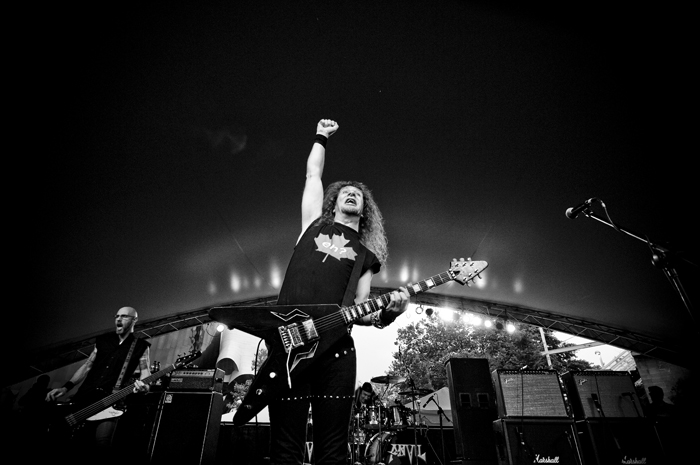 On Monday, Canadian metal band Anvil threw some hair around the stage