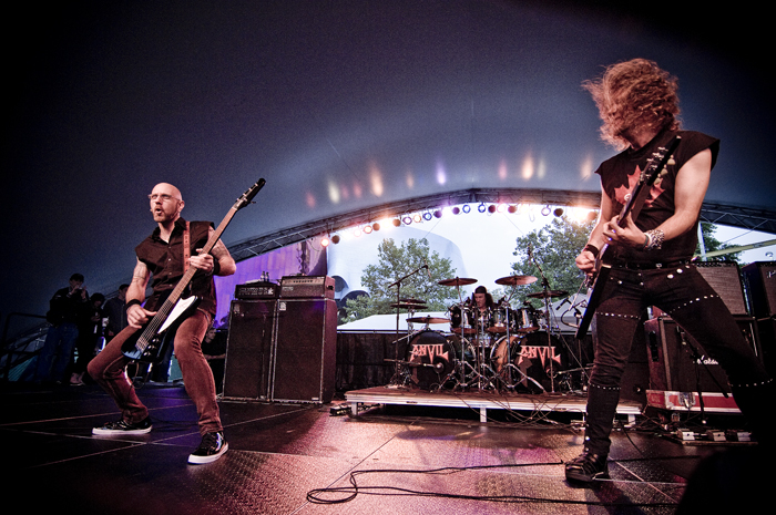 On Monday, Canadian metal band Anvil threw some hair around the stage
