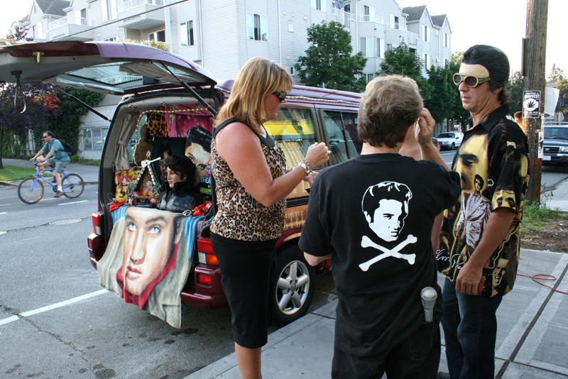 Fans of The King gathered last night at Cafe Racer and the
