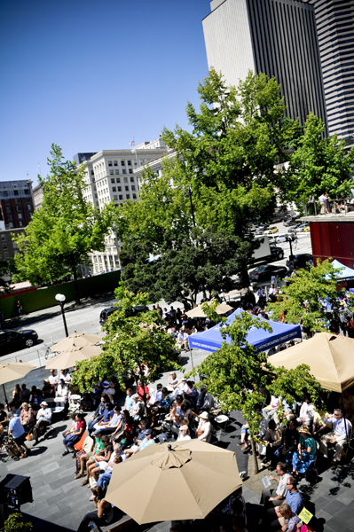 The Dusty 45s brought their full-throttle Americana to City Hall today for