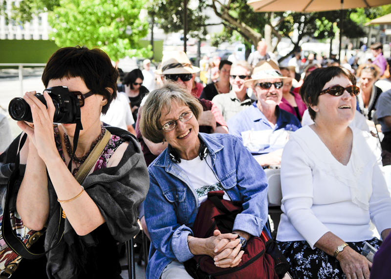 The Dusty 45s brought their full-throttle Americana to City Hall today for