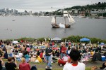 People gather at Gasworks Park during the Family 4th Picnic in Seattle, Wash., on Sunday, July 4, 2010. (Photo by Matthew Williams for The Seattle Weekly)