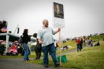 Jim Hoerst hands out flyers about Thomas Paine and taxation at Gasworks Park during the Family 4th Picnic in Seattle, Wash., on Sunday, July 4, 2010. (Photo by Matthew Williams for The Seattle Weekly)