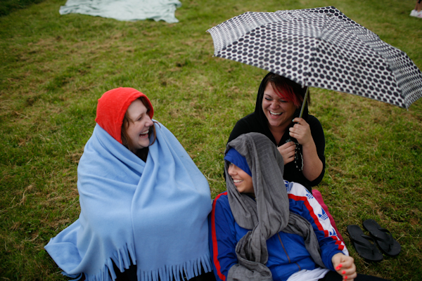 Despite the rain, girls enjoy the activities at Gasworks Park during the Family 4th Picnic in Seattle, Wash., on Sunday, July 4, 2010. (Photo by Matthew Williams for The Seattle Weekly)
