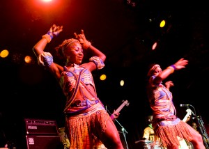 Last night Femi Kuti, son of Afrobeat legend Fela Kuti, lit up