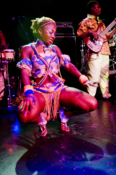 Last night Femi Kuti, son of Afrobeat legend Fela Kuti, lit up