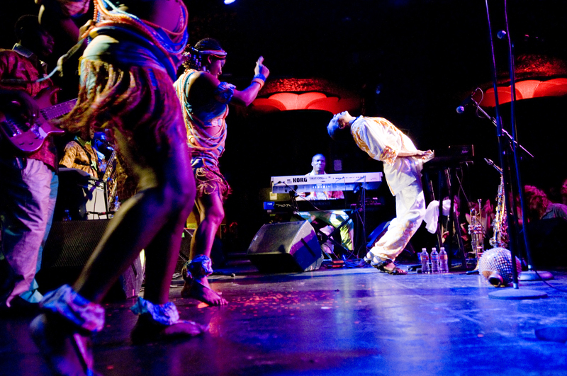 Last night Femi Kuti, son of Afrobeat legend Fela Kuti, lit up