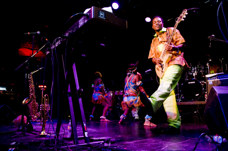 Last night Femi Kuti, son of Afrobeat legend Fela Kuti, lit up